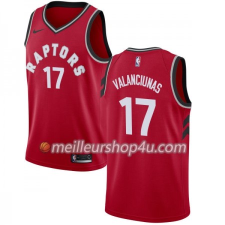 Maillot Basket Homme Toronto Raptors Jonas Valanciunas 17 Nike 2017-18 Rouge Swingman